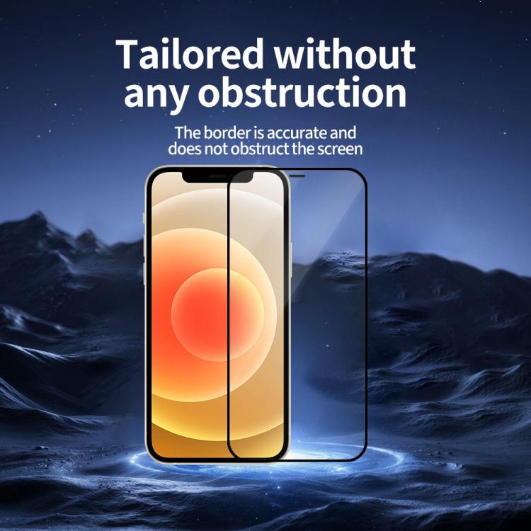 For iPhone 12 Pro / 12 5pcs / Pack Do As You Wish Silk Screen Printed HD Tempered Glass Film - Black