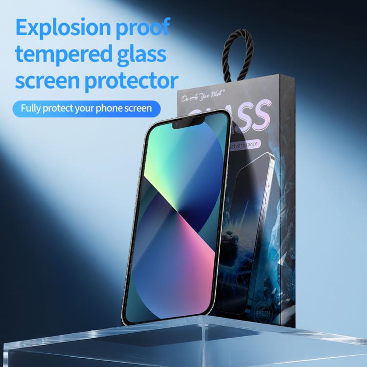 For iPhone 13 mini 5pcs / Pack Do As You Wish Silk Screen Printed HD Tempered Glass Film - Black