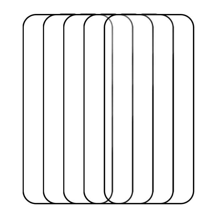 For iPhone 16 5pcs / Pack Do As You Wish Silk Screen Printed HD Tempered Glass Film - Black