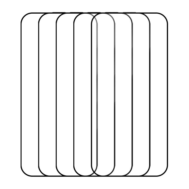 For iPhone 17 Pro 5pcs / Pack Do As You Wish Silk Screen Printed HD Tempered Glass Film - Black
