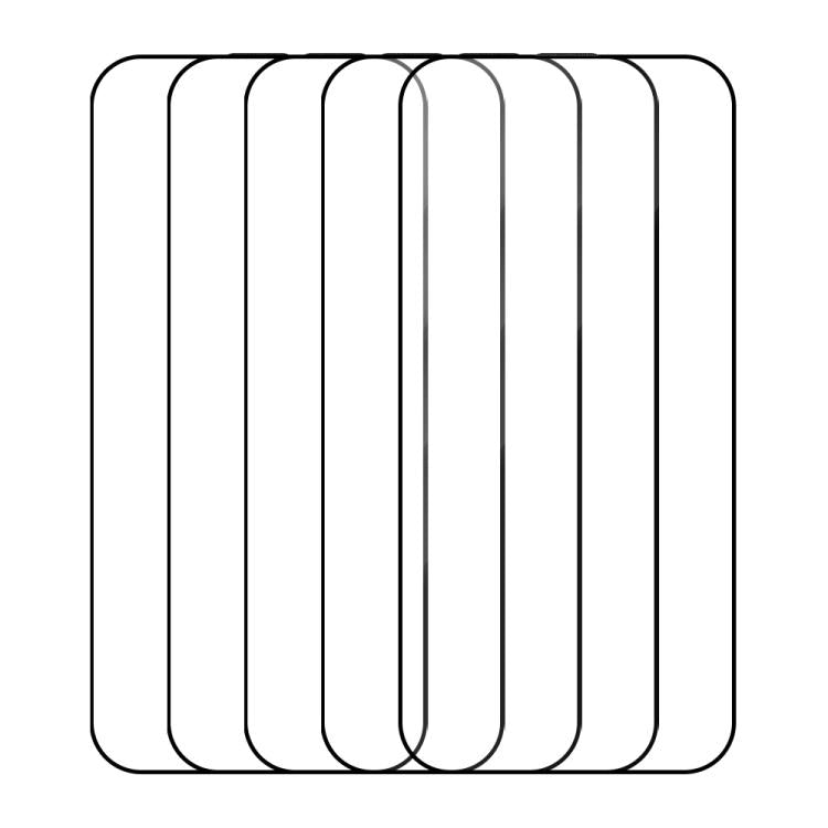 For iPhone Air 5pcs / Pack Do As You Wish Silk Screen Printed HD Tempered Glass Film - Black