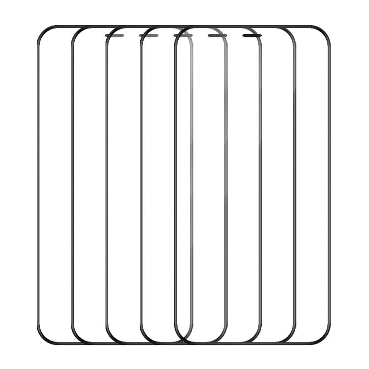 For iPhone 11 / XR 5pcs / Pack Do As You Wish Silk Screen Printed HD Tempered Glass Film - Black