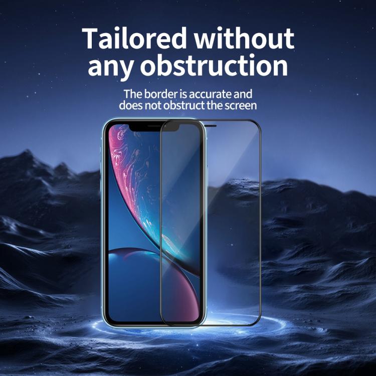 For iPhone 11 / XR 5pcs / Pack Do As You Wish Silk Screen Printed HD Tempered Glass Film - Black