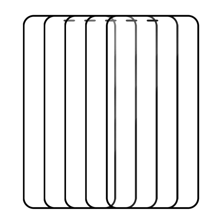 For iPhone 11 Pro / XS / X 5pcs / Pack Do As You Wish Silk Screen Printed HD Tempered Glass Film - Black