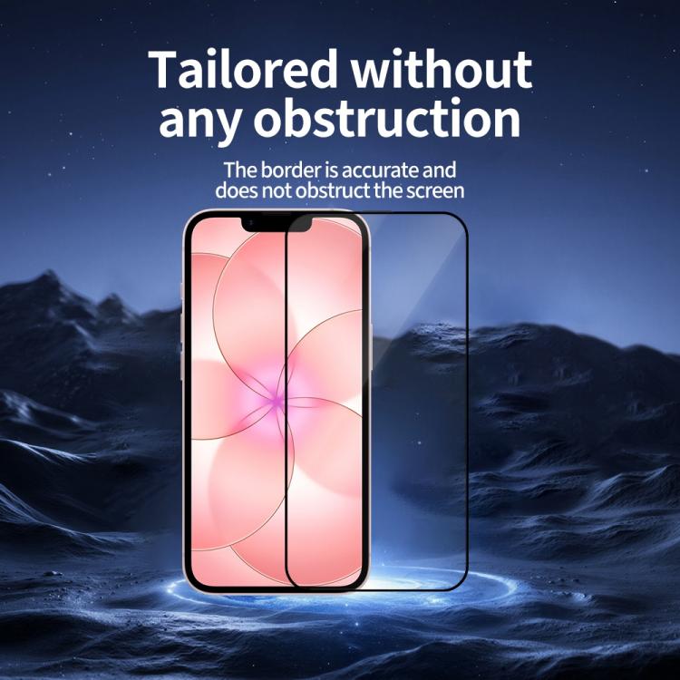 For iPhone 17e / 16e 5pcs / Pack Do As You Wish Silk Screen Printed HD Tempered Glass Film - Black