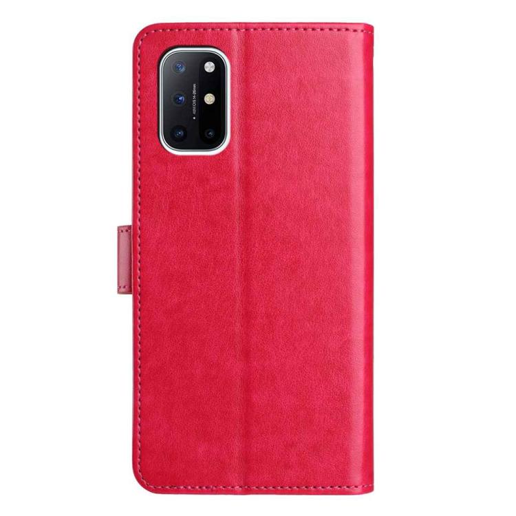 For OnePlus 8T Lambskin 8-card Slot Leather Phone Case