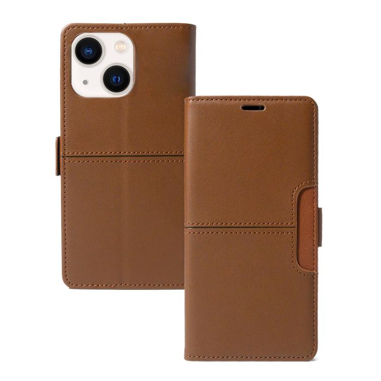 For iPhone 14 Magnetic Buckle Card Slot Leather Phone Case