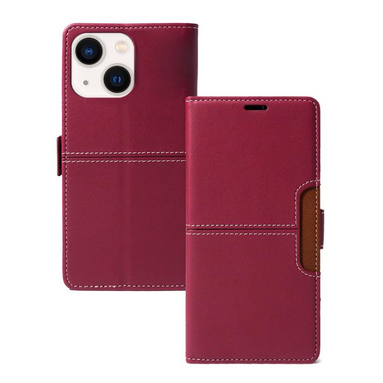 For iPhone 14 Magnetic Buckle Card Slot Leather Phone Case