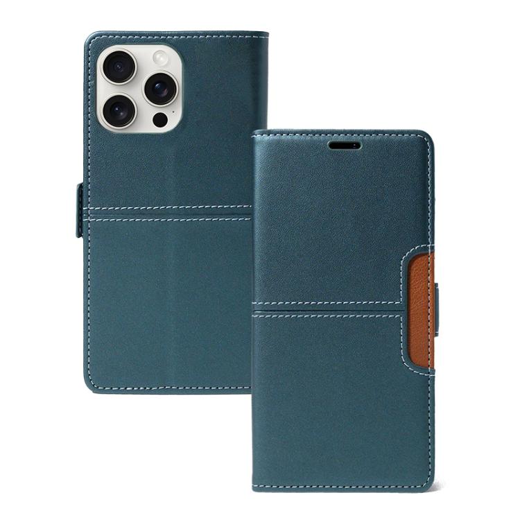 For iPhone 15 Pro Magnetic Buckle Card Slot Leather Phone Case
