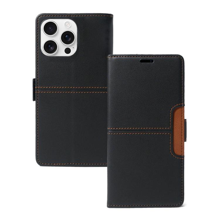 For iPhone 16 Pro Max Magnetic Buckle Card Slot Leather Phone Case