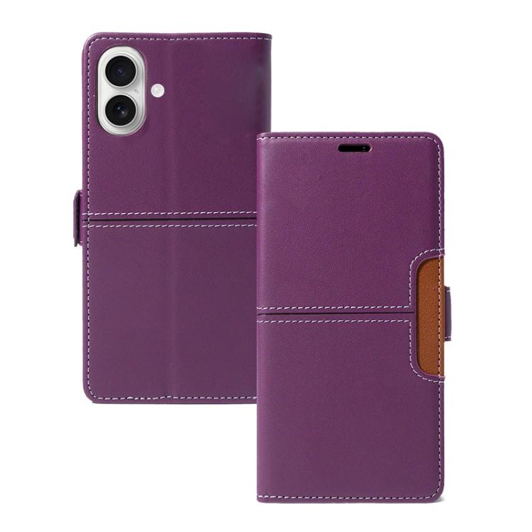 For iPhone 17 Magnetic Buckle Card Slot Leather Phone Case
