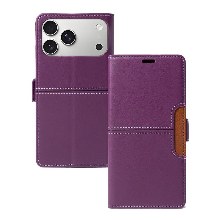 For iPhone 17 Pro Magnetic Buckle Card Slot Leather Phone Case