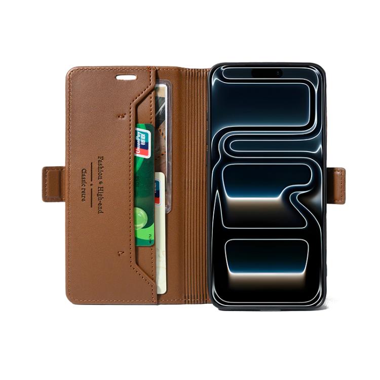 For iPhone 12 Pro Max Magnetic Buckle Card Slot Leather Phone Case