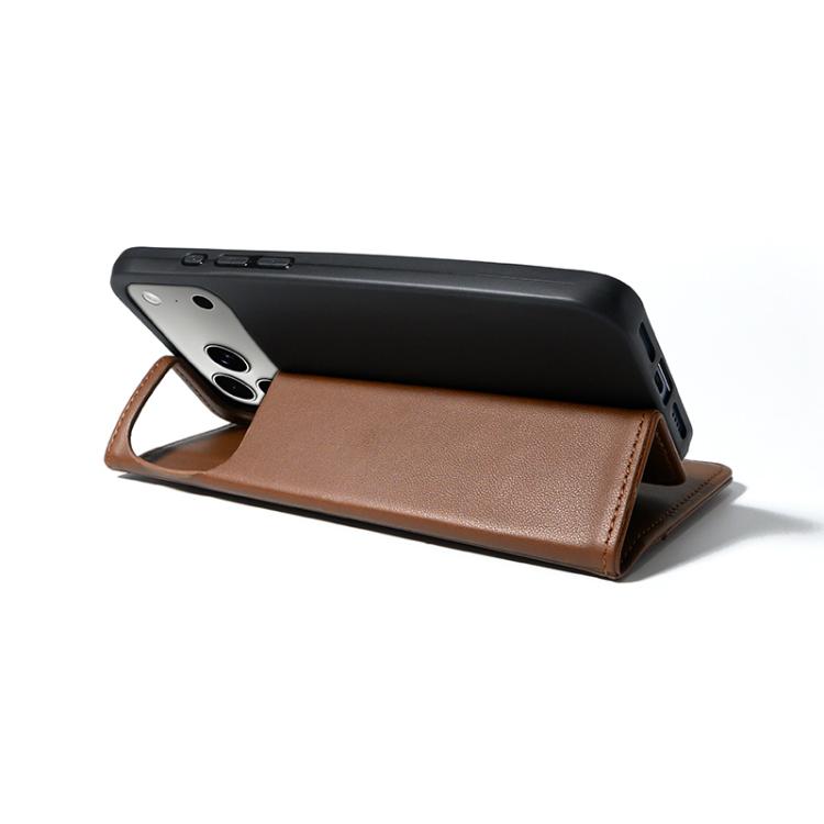 For iPhone 14 Magnetic Buckle Card Slot Leather Phone Case