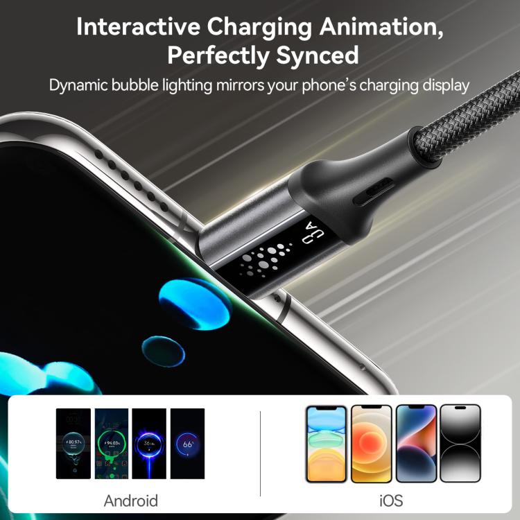 JOYROOM S-A60 StarTalk Series 3A USB to Type-C Data Cable, Cable Length: 1.2m - Black