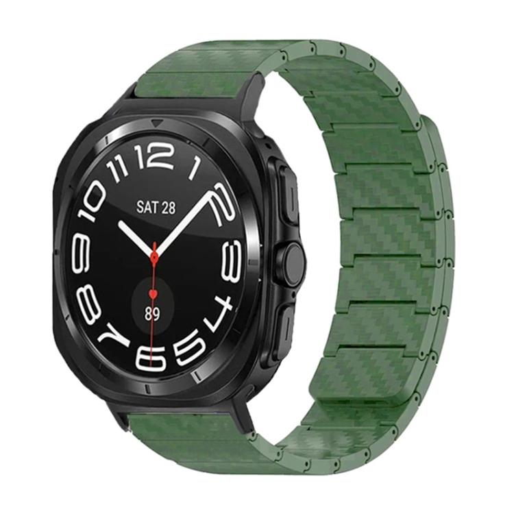 For Samsung Galaxy Watch8 / Watch8 Classic Carbon Fiber Magnetic Loop Watch Band