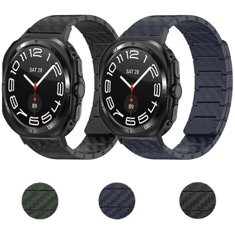 For Samsung Galaxy Watch Ultra 47mm / Ultra 2025 Carbon Fiber Magnetic Loop Watch Band