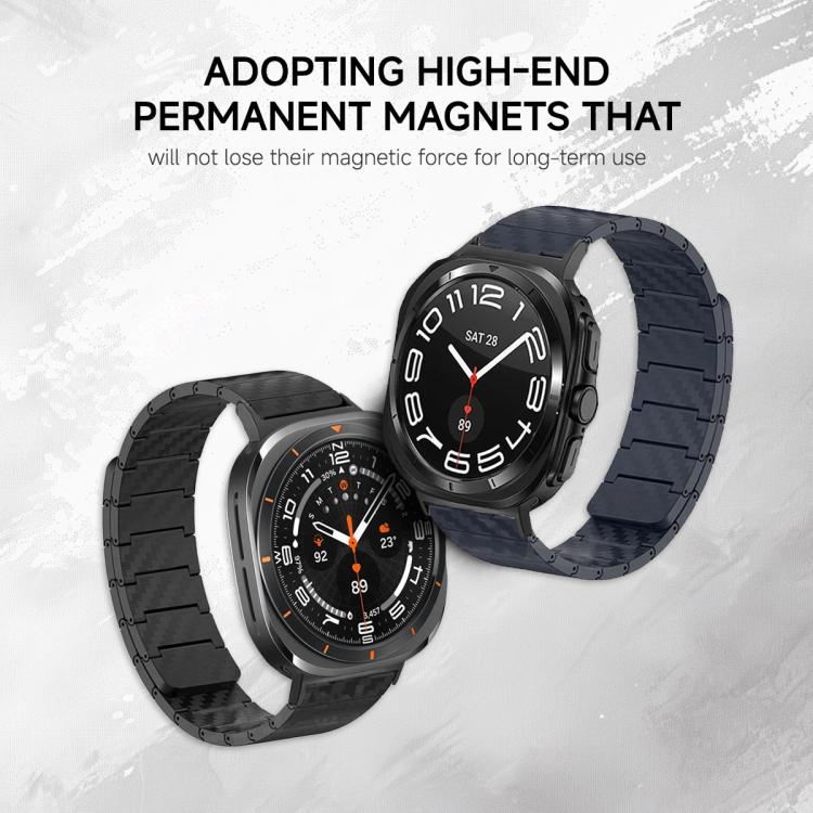 For Samsung Galaxy Watch8 / Watch8 Classic Carbon Fiber Magnetic Loop Watch Band