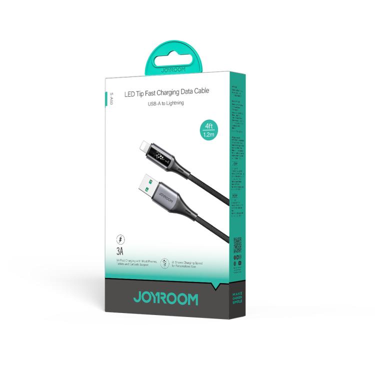JOYROOM S-A60 StarTalk Series 3A USB to 8 Pin Data Cable, Length: 1.2m - Black