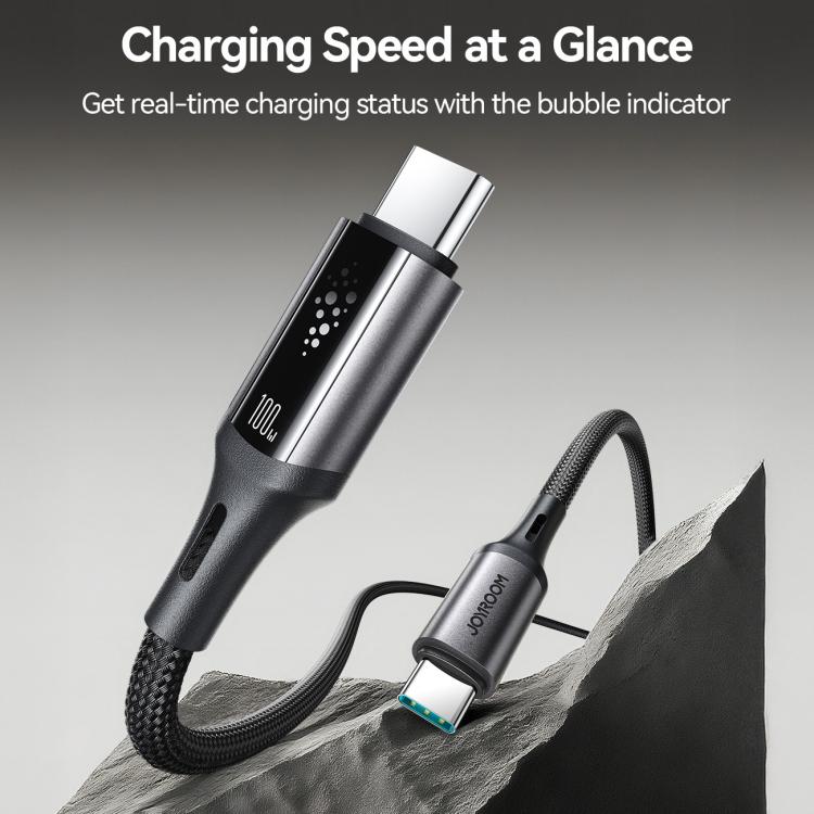 JOYROOM S-A60 StarTalk Series 100W Type-C to Type-C Fast Charging Data Cable, Length: 1.2m - Black