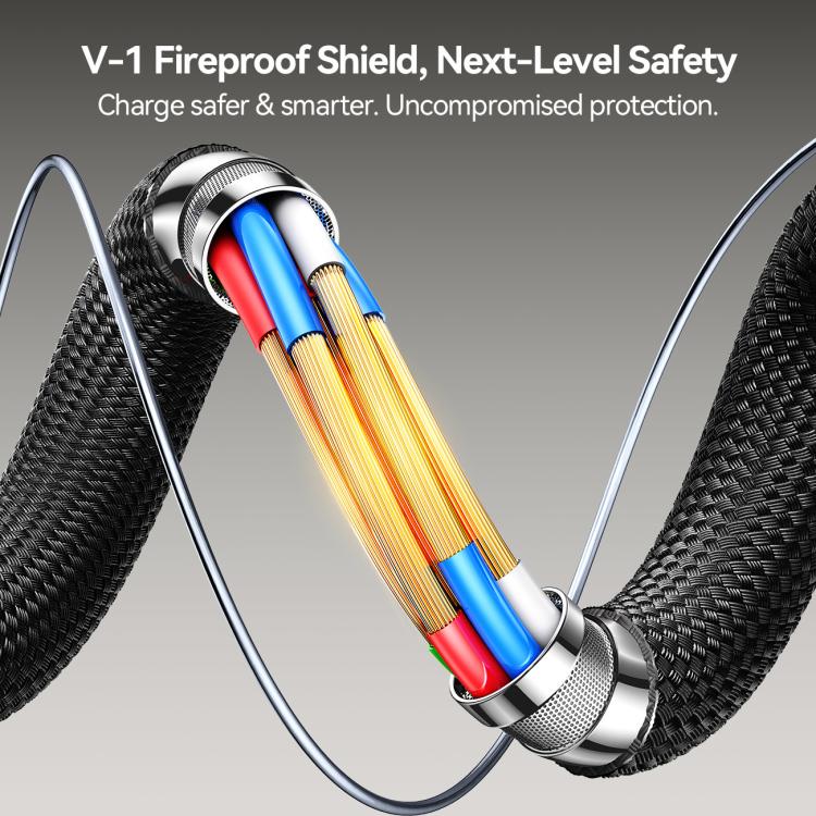 JOYROOM S-A60 StarTalk Series 100W Type-C to Type-C Fast Charging Data Cable, Length: 1.2m - Black
