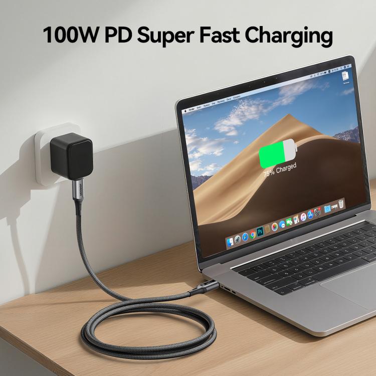 JOYROOM S-A60 StarTalk Series 100W Type-C to Type-C Fast Charging Data Cable, Length: 1.2m - Black