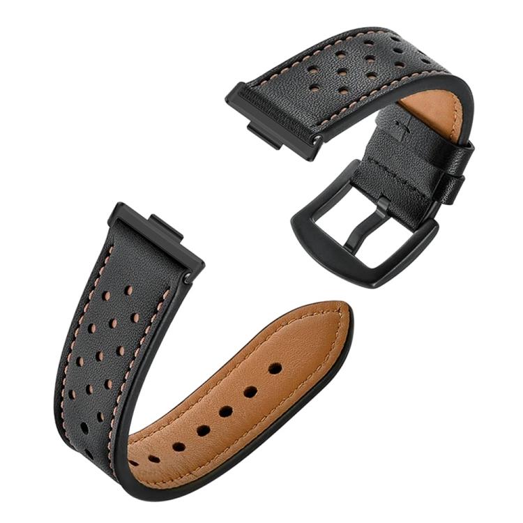For Huawei Watch Fit4 / Fit4 Pro / Fit3 Plum Blossom Holes Leather Watch Band