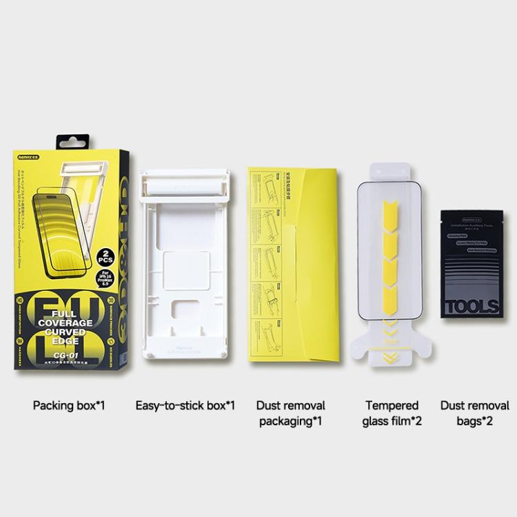 For Huawei Mate 60 Pro / 60 Pro+ 2pcs / Pack REMAX Hot Bending 3D Full Glue HD Tempered Glass Film