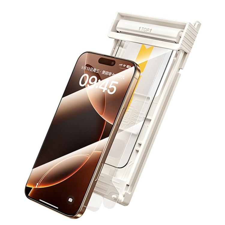 For iPhone 16 Pro Max 2pcs / Pack REMAX Hot Bending 3D Full Glue HD Tempered Glass Film