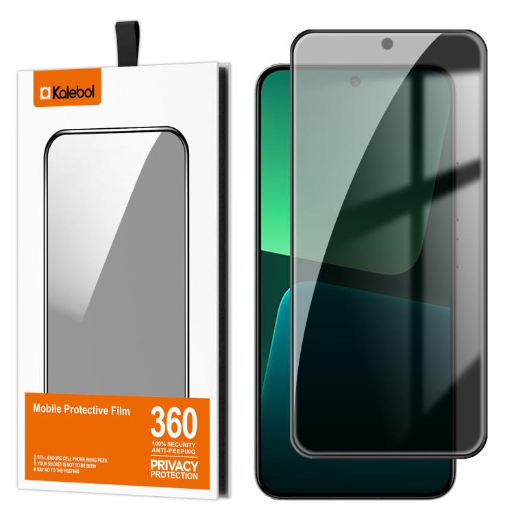 For Xiaomi 13 Kalebol High-Aluminum Screen-Printed Full-Coverage Black-Border Privacy Tempered Glass Film