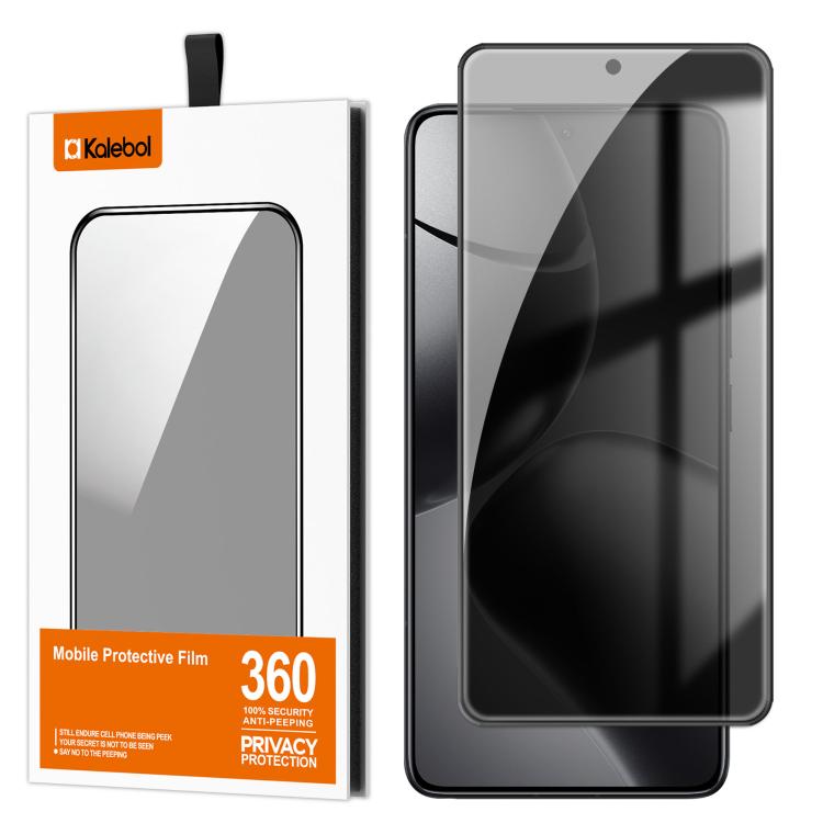 For Xiaomi 15 Kalebol High-Aluminum Screen-Printed Full-Coverage Black-Border Privacy Tempered Glass Film