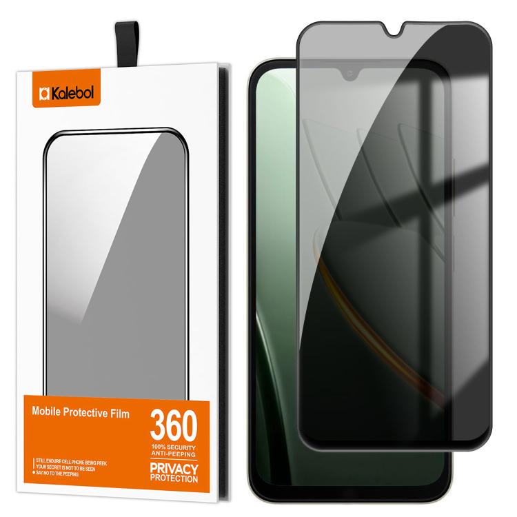 For Xiaomi Poco C81 Pro 4G Kalebol High-Aluminum Screen-Printed Full-Coverage Black-Border Privacy Tempered Glass Film
