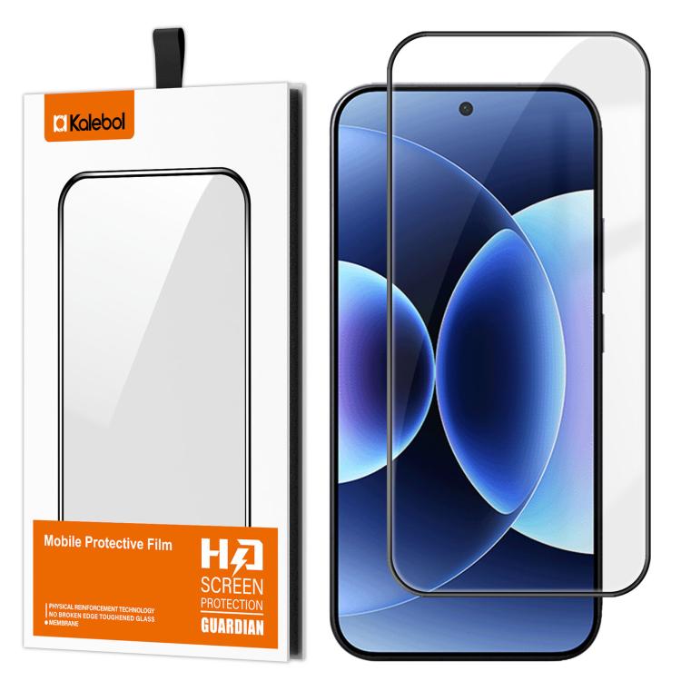 For Xiaomi 17 Pro Max Kalebol High-Aluminum Screen-Printed Full-Coverage Anti-Fingerprint Black-Bordered HD Tempered Glass Film