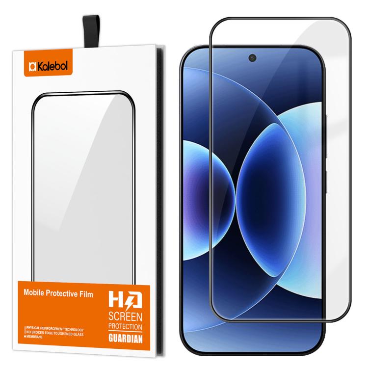 For Xiaomi 17 Pro Kalebol High-Aluminum Screen-Printed Full-Coverage Anti-Fingerprint Black-Bordered HD Tempered Glass Film