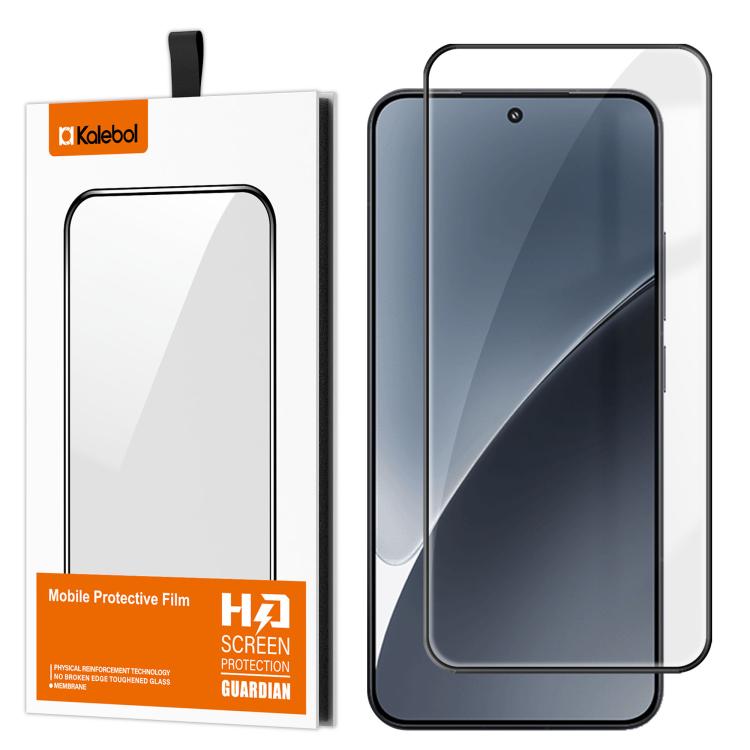 For Xiaomi 15 Kalebol High-Aluminum Screen-Printed Full-Coverage Anti-Fingerprint Black-Bordered HD Tempered Glass Film