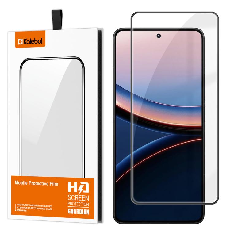For Xiaomi Poco F7 Ultra Kalebol High-Aluminum Screen-Printed Full-Coverage Anti-Fingerprint Black-Bordered HD Tempered Glass Film