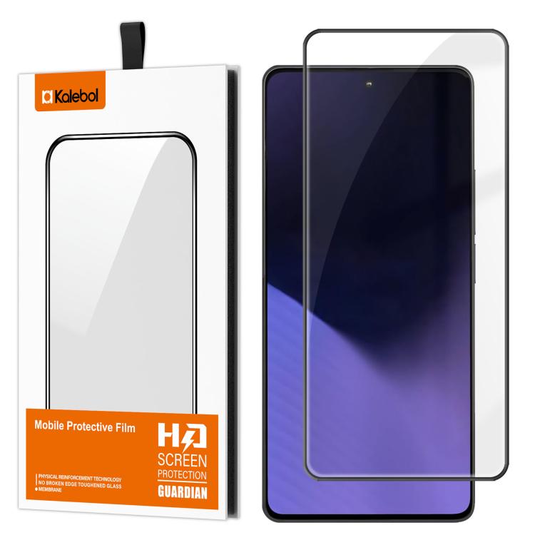 For Xiaomi Poco X6 Neo 5G Kalebol High-Aluminum Screen-Printed Full-Coverage Anti-Fingerprint Black-Bordered HD Tempered Glass Film
