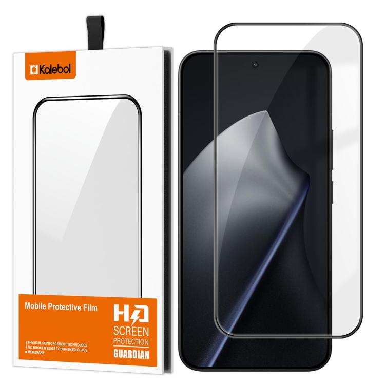 For Xiaomi 15T Kalebol High-Aluminum Screen-Printed Full-Coverage Anti-Fingerprint Black-Bordered HD Tempered Glass Film