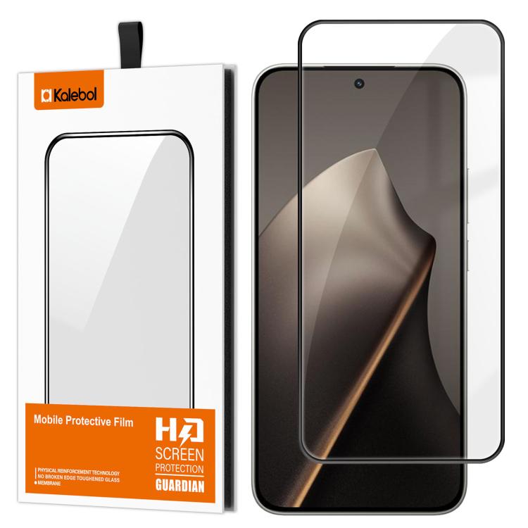 For Xiaomi 17T 5G Kalebol High-Aluminum Screen-Printed Full-Coverage Anti-Fingerprint Black-Bordered HD Tempered Glass Film