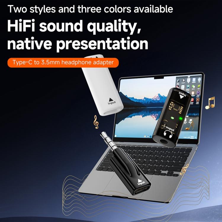Digital Decoder HiFi Audio Headset Adapter, Port:3.5mm Male to Type-C Female