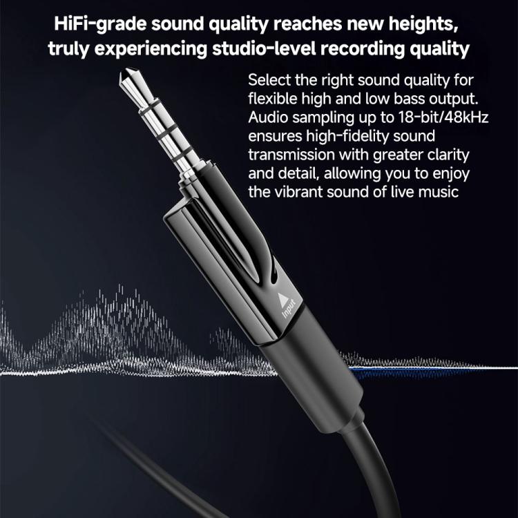 Digital Decoder HiFi Audio Headset Adapter, Port:3.5mm Male to Type-C Female