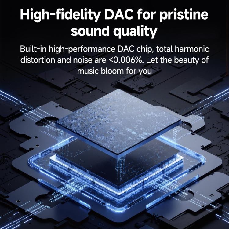 Digital Decoder HiFi Audio Headset Adapter, Port:3.5mm Male to Type-C Female