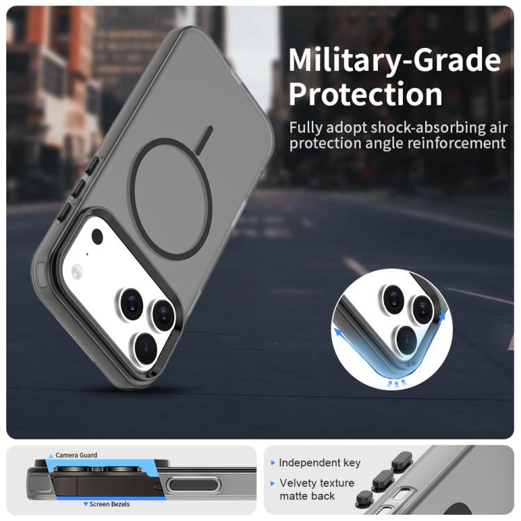 For iPhone 17 Pro Max Candy Fine Circle Magsafe PC Hybrid TPU Phone Case