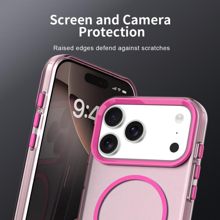 For iPhone 17 Pro Max Candy Fine Circle Magsafe PC Hybrid TPU Phone Case