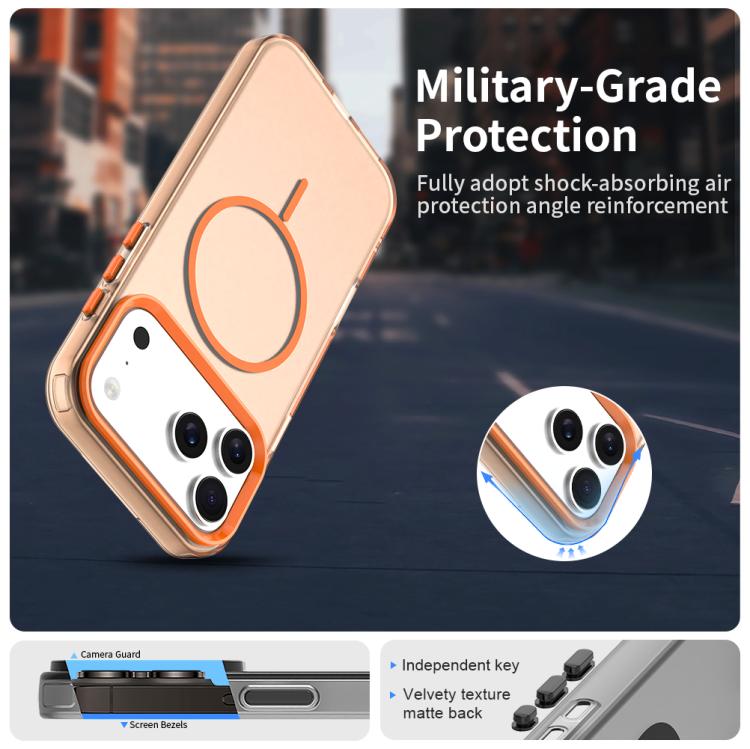 For iPhone 17 Pro Candy Fine Circle Magsafe PC Hybrid TPU Phone Case