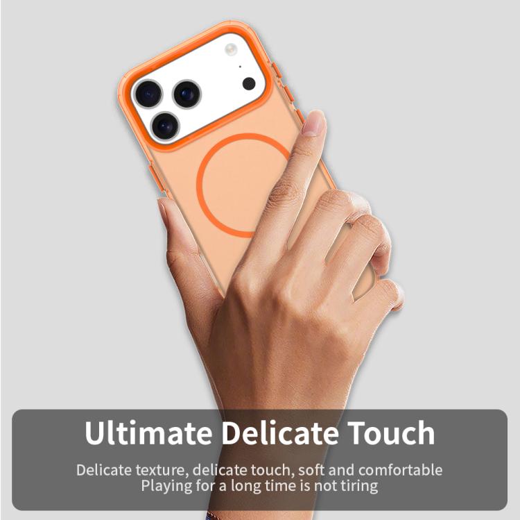 For iPhone 17 Pro Candy Fine Circle Magsafe PC Hybrid TPU Phone Case