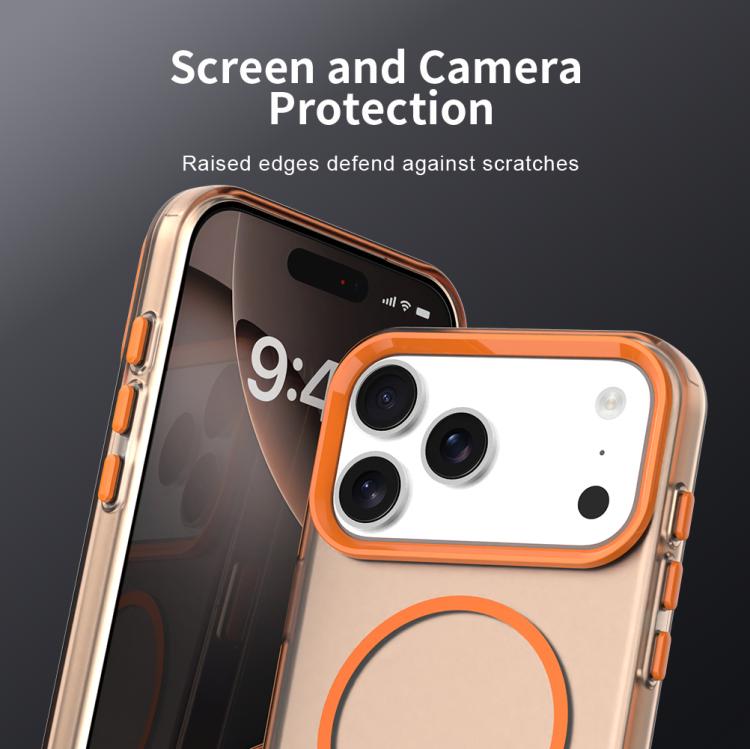 For iPhone 17 Pro Candy Fine Circle Magsafe PC Hybrid TPU Phone Case