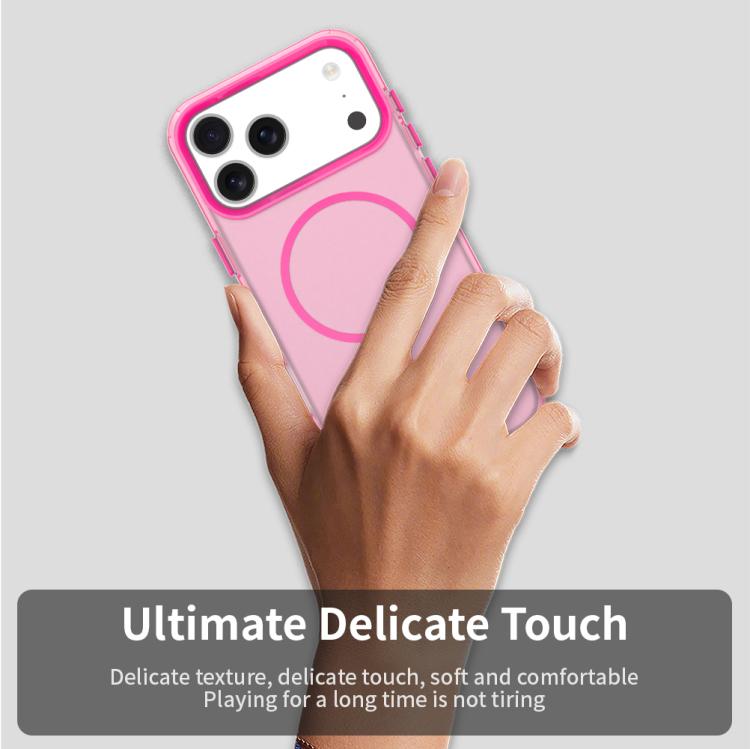 For iPhone 17 Pro Candy Fine Circle Magsafe PC Hybrid TPU Phone Case