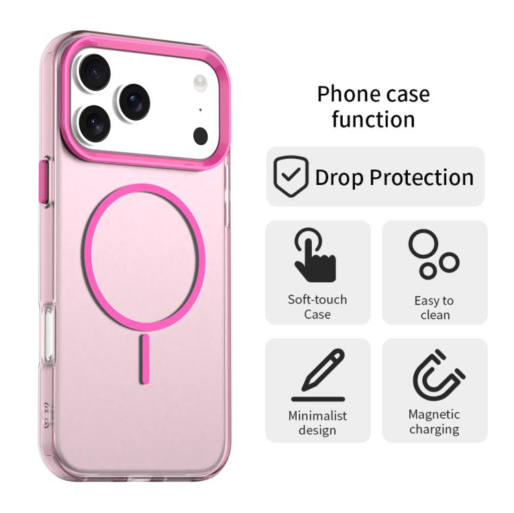 For iPhone 17 Pro Candy Fine Circle Magsafe PC Hybrid TPU Phone Case
