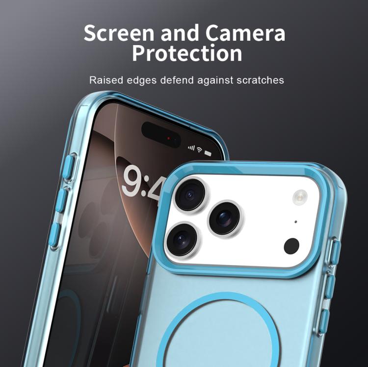 For iPhone 17 Pro Candy Fine Circle Magsafe PC Hybrid TPU Phone Case